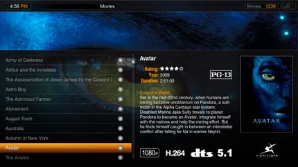 A screenshot of the Plex application